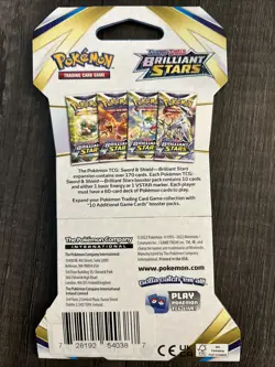 Pokemon TCG: Sword & Shield-Brilliant Stars Sleeved Booster Pack (10 Cards) 820650809972 - Image 2