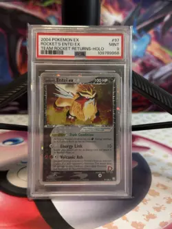 Rockets Entei EX 97/109 Pokemon Team Rocket Returns - PSA 9 - Image 1