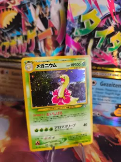 Pokemon Karte Card Meganium Meganie Neo Genesis 2000 Holo Wotc japanese NM- - Image 1