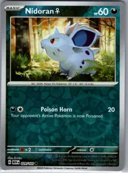 Nidoran F 029/165 Reverse Holo SV: Scarlet & Violet 151 - Pokemon Card - NM - Image 1