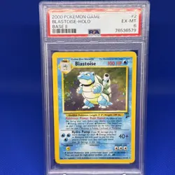 Pokemon 2000 Base Set 2 Blastoise-Holo PSA 6 💧 - Image 1