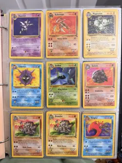 137x Pokemon Fossil + Base Set 2 + Team Rocket Card Lot WOTC Vintage LP-HP - Image 1