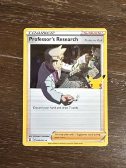 2021 Pokemon Celebrations #023/025 Professor’s Research Holo Rare NM - Image 1