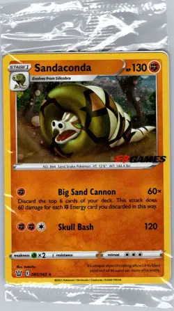 Sealed - Sandaconda - (EB Games Exclusive) 082/163 - Pokemon Card - Image 1