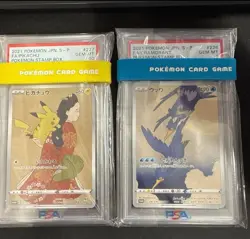 PSA 10 GEM MINT Pikachu 227 Cramorant 226 Stamp Box PROMO Japanese Pokemon - Image 1