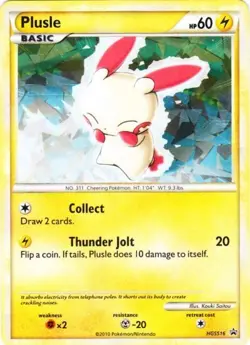 Plusle (Unleashed 36) - HGSS16 - Promotional PL/MP, English Pokemon HGSS Black S - Image 1