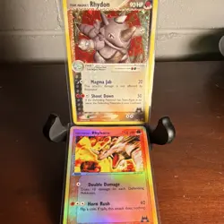 NEARMINT Pokemon TCG Team Magma's Rhydon Reverse Holo & Rhyhorn Holo Lot - Image 1