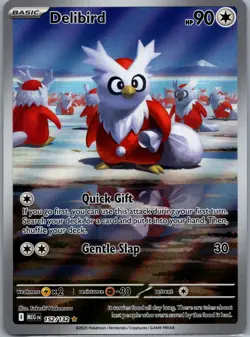 Delibird 152/132 ME01: Mega Evolution Pokemon TCG Illustration Rare NM - Image 1