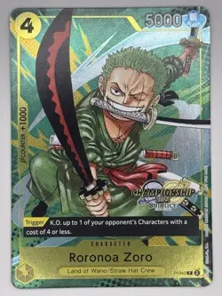One Piece Card Game TCG Roronoa Zoro P-042 Championship CS 2024 Promo - Image 1
