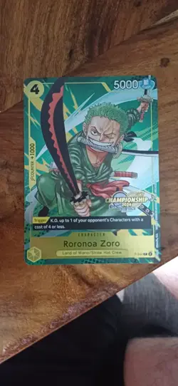 One Piece Card Game TCG Roronoa Zoro P-042 Championship CS 2024 Promo - Image 2