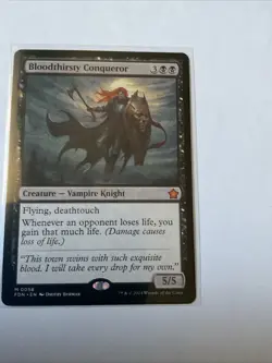 MTG Foundations #58 Bloodthirsty Conqueror Non- Foil - Image 1