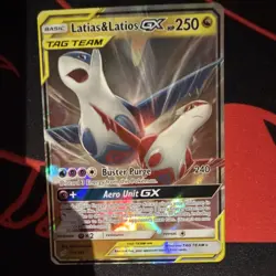 Pokemon TCG Latias & Latios GX 113/181 SM-Team Up Ultra Rare TAG TEAM Holo - Image 1