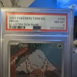 Pokemon TCG Pinsir Scarlet & Violet-Twilight Masquerade 168/167 Holo Psa 8 - Image 2