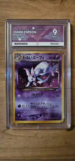 Pokemon Neo Darkness To Light Japanese Dark Espeon 196 Ace Graded Mint 9 - Image 4