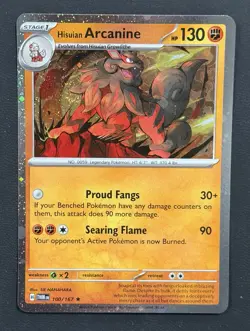 Hisuian Arcanine 100/167 Cosmos Holo EXCLUSIVE Surging Sparks Blister w/ SWIRL! - Image 2