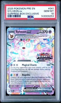 2025 POKEMON PRE EN-PRISMATIC EVOLUTIONS #041 SYLVEON EX PSA 10 - Image 1