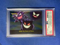 2000 Topps Pokemon TV #EP22 The Tower of Terror Gengar Foil Series 2 PSA 9 - Image 1