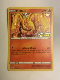 2023 POKEMON SWSH BLACK STAR PROMO PRERELEASE-STAFF #185 MOLTRES-HOLO - Image 1