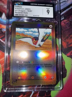 Pokemon TCG 2003 Taillow Ex Dragon Reverse Holo CGC 9 - Image 1