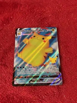 Surfing Pikachu VMAX 009/025 Celebrations Holo Pokemon Card Near Mint - Image 1