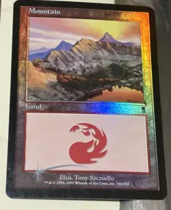 Magic The Gathering - Odyssey Foil Mountain 346/350 NM MTG Land - Image 1