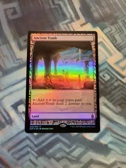 Foil Ancient Tomb NM-/EX+ Zendikar Expeditions - Tiny Bumps Please See All Pics - Image 1
