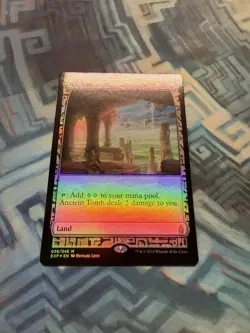 Foil Ancient Tomb NM-/EX+ Zendikar Expeditions - Tiny Bumps Please See All Pics - Image 2