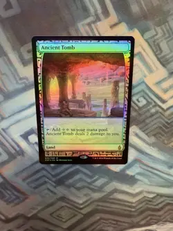 Foil Ancient Tomb NM-/EX+ Zendikar Expeditions - Tiny Bumps Please See All Pics - Image 3