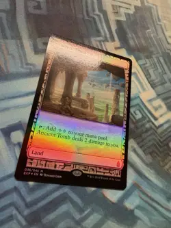 Foil Ancient Tomb NM-/EX+ Zendikar Expeditions - Tiny Bumps Please See All Pics - Image 5