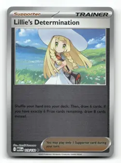 Lillie's Determination 119/132 - Mega Evolution Reverse Holo - Pokemon Card NM/M - Image 1