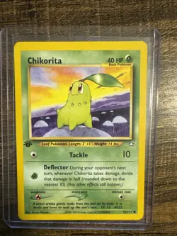Pokemon TCG Chikorita 53/111 Neo Genesis 1st edition Non Holo - Image 1