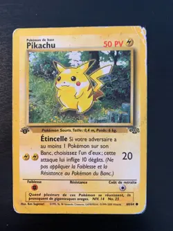 Carte Pokemon : Pikachu 60/64 Edition 1 Jungle Wizards Francaise - Image 1