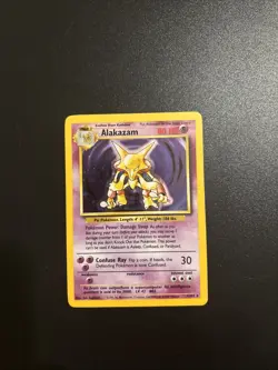 Pokemon Alakazam Card 1/102 Unlimited Holo Rare, Base Set - Image 1