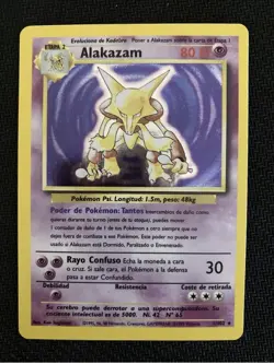 Alakazam 1/102 Base Set Spanish Holo Pokemon Card - Image 1