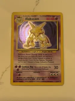 Alakazam Holo Base Set Pokemon Card 1/102 MP - Pokemon TCG - Image 1