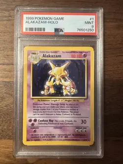Alakazam 1/102 Base Set Holo English PSA 9 Graded Pokemon card - Image 1