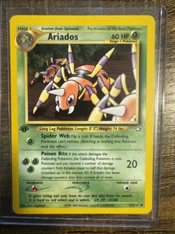 Pokemon TCG Ariados 27/111 Neo Genesis 1st edition Non Holo - Image 1