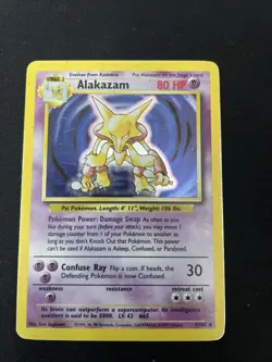 Alakazam Holo Pokemon Card 1/102 Base Set - Image 1