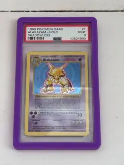 PSA 9 Alakazam Shadowless Holo Base Set - 1/102 Pokemon Card [1999] 1st Set - Image 2