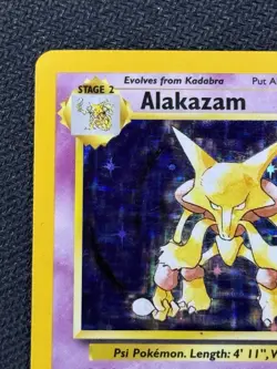 Pokemon TCG Alakazam Holo Card Base Set 1/102 - Image 2