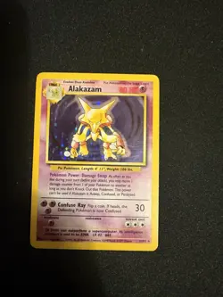 Alakazam Base Set Holo Rare Card 1/102 Pokemon TCG - Image 1