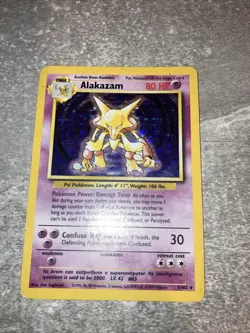 Pokemon TCG Alakazam Holo Card Base Set 1/102 - Image 1