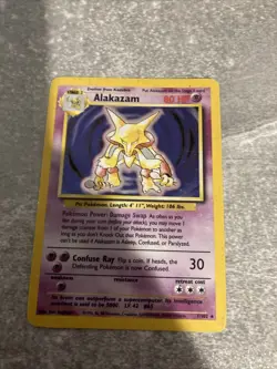 Pokemon TCG Alakazam Holo Card Base Set 1/102 - Image 2