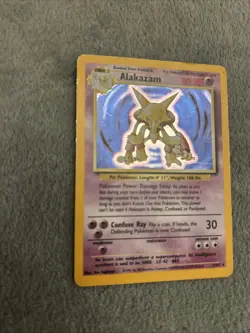 Pokemon TCG Alakazam Base Set Holo Rare Card 1/102 - Image 2