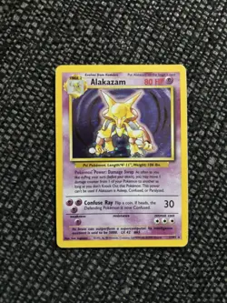 Pokemon Alakazam TCG Base Set Holo Rare Card 1/102 HP - Image 1