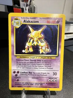Pokemon TCG Alakazam Holo Card Base Set 1/102 WOTC 1999 - Image 2