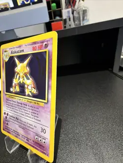 Pokemon TCG Alakazam Holo Card Base Set 1/102 WOTC 1999 - Image 3