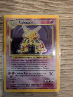 Pokemon TCG Alakazam Holo Card Base Set 1/102 - Image 1