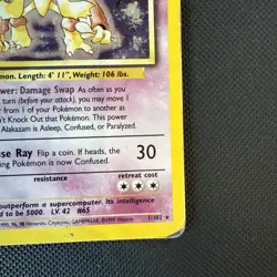 Pokemon Alakazam Holo Card Base set 1/102 HP - Image 4