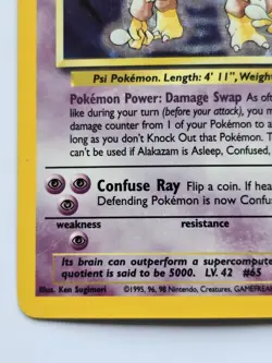 Pokemon TCG Alakazam Holo Card Base Set 1/102 - Image 5